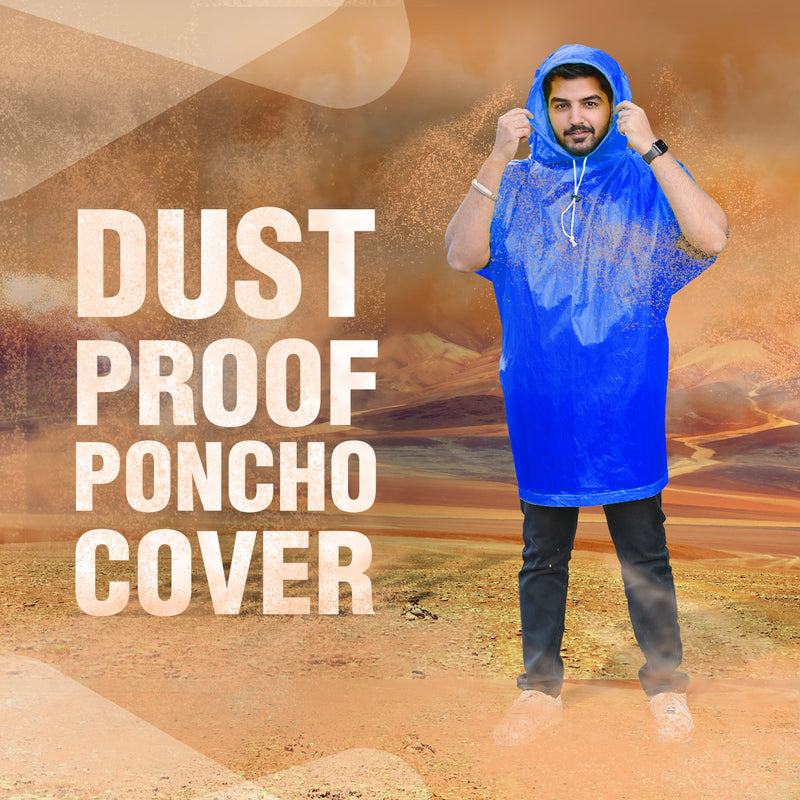 Half Sleeves Unisex Reusable Pocket Emergency Waterproof Rain Poncho for men and women Free Size