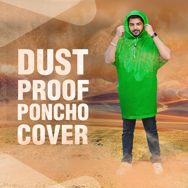 Half Sleeves Unisex Reusable Pocket Emergency Waterproof Rain Poncho for men and women Free Size