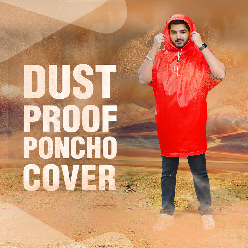 Half Sleeves Unisex Reusable Pocket Emergency Waterproof Rain Poncho for men and women Free Size