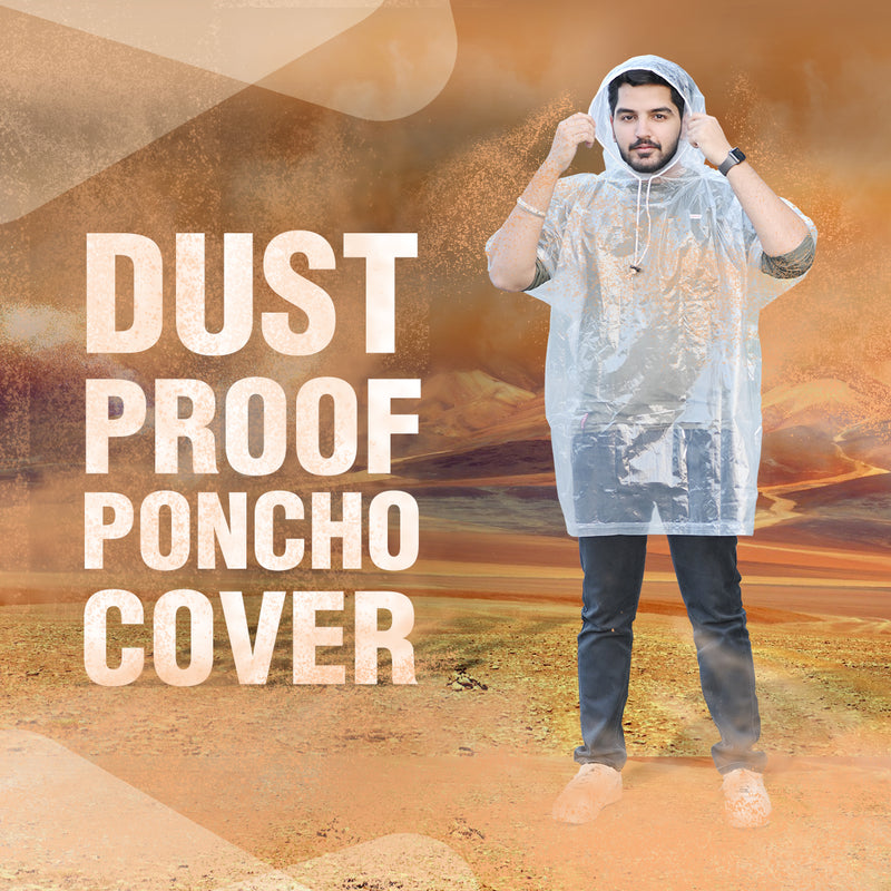 Half Sleeves Unisex Reusable Pocket Emergency Waterproof Rain Poncho for men and women Free Size