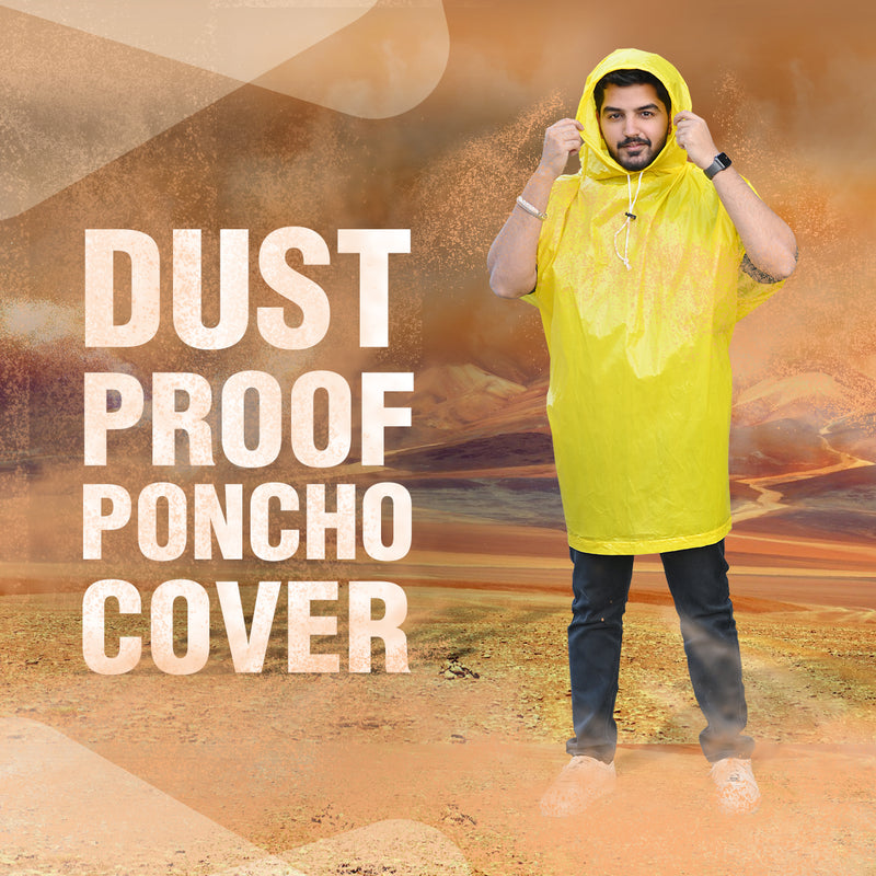 Half Sleeves Unisex Reusable Pocket Emergency Waterproof Rain Poncho for men and women Free Size