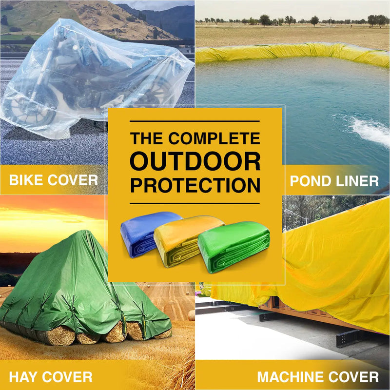 Tarpaulin Sheet Yellow: Durable, UV Resistant, Reinforced Edges